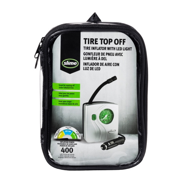 SLIME Tire Inflator With LED Light 50 PSI - 071397