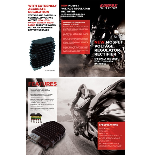 Kimpex HD Mosfet Voltage Regulator Rectifier Universal - 225637 - 225637