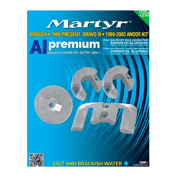 MARTYR Premium Aluminium Anodes Fits Mercury - 734493