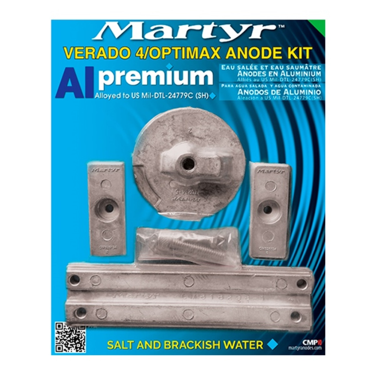MARTYR Premium Aluminium Anodes Fits Mercury - 734497
