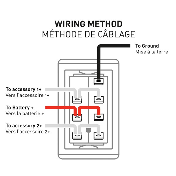 Kimpex Rocker Switch with LED light Rocker / DPDT - 302420 - 302420