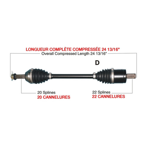 Kimpex HD Complete HD Axle Fits Polaris - 416513