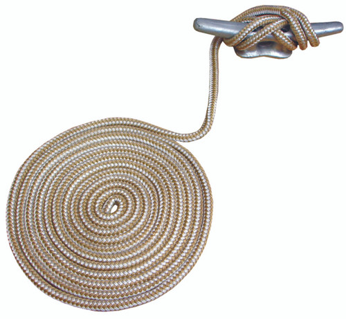 Attwood Premium Gold Dock Line Double Braided Nylon 15' - 3/8" - Nylon - Double Braided - 714817