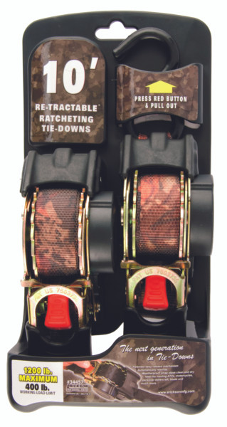 ERICKSON Re-tractable Tie-Down Camo 10' - 1200 lbs - 715091