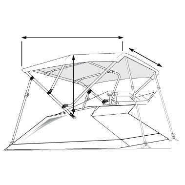 Taylor Made Hot Shot™ Bimini BoaTops - 705314