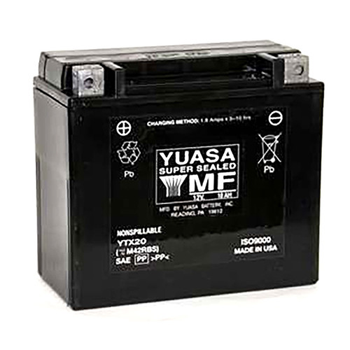 Yuasa Battery Maintenance Free AGM Factory Activated YTX20 - 038035