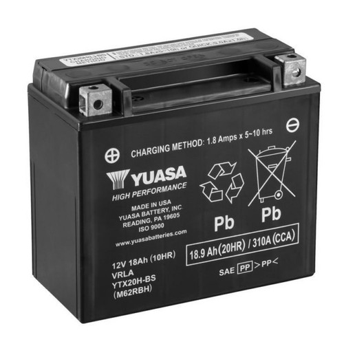Yuasa Battery Maintenance Free AGM Factory Activated YTX20H - 038041