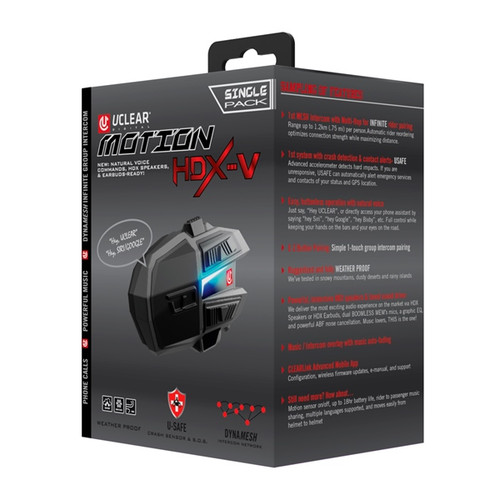 Uclear Motion HDX-V Helmet Audio System - 024639