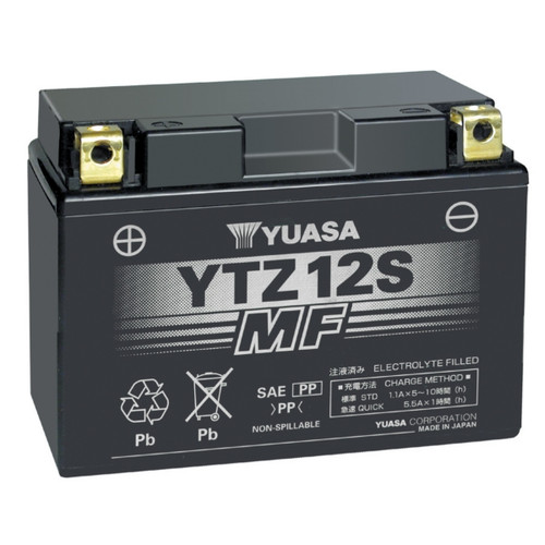 Yuasa Battery Maintenance Free AGM Factory Activated YTZ12S - 010224