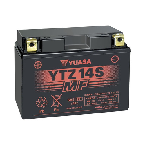 Yuasa Battery Maintenance Free AGM Factory Activated YTZ14S - 010226