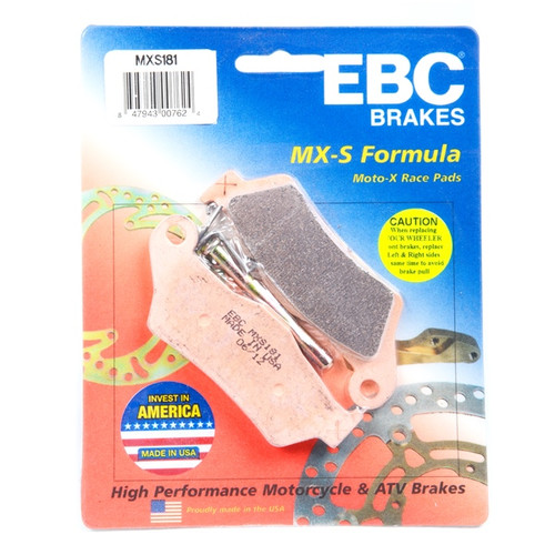 EBC  "MXS" Moto-X Race Brake Pad Sintered metal - Front Right, Front left, Rear Right, Rear left, Rear Outer - 007566