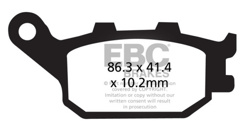 EBC  V-Pad Brake Pad Organic - Rear Right, Rear left - 207574