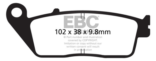 EBC  V-Pad Brake Pad Organic - Left, Front Right, Front left, Rear Right, Rear left, Rear Outer - 207578