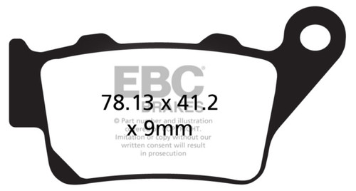 EBC  V-Pad Brake Pad Organic - Left, Rear Right, Rear left - 207582