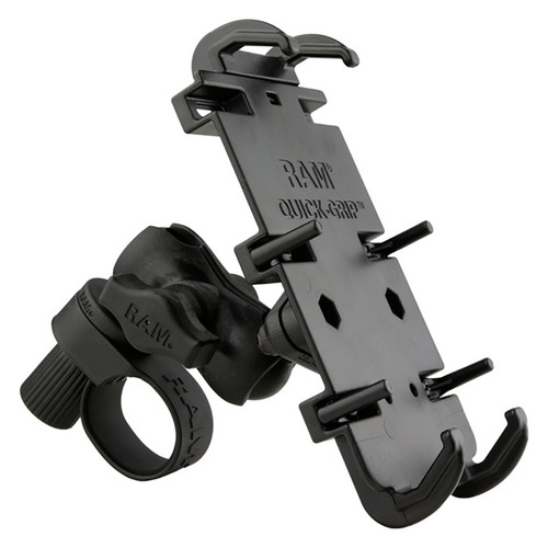 RAM MOUNT Quick-Grip XL Phone Mount with Tough-Strap Handlebar Base - 180289