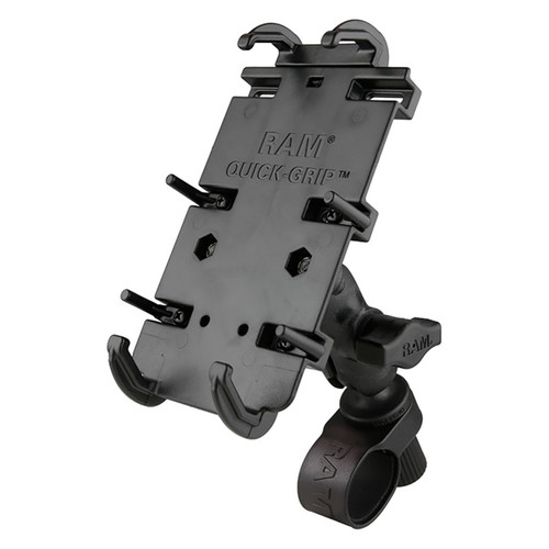 RAM MOUNT Quick-Grip XL Phone Mount with Tough-Strap Handlebar Base - 180289