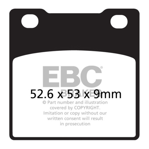 EBC  V-Pad Brake Pad Organic - Rear Right, Rear left - 207610
