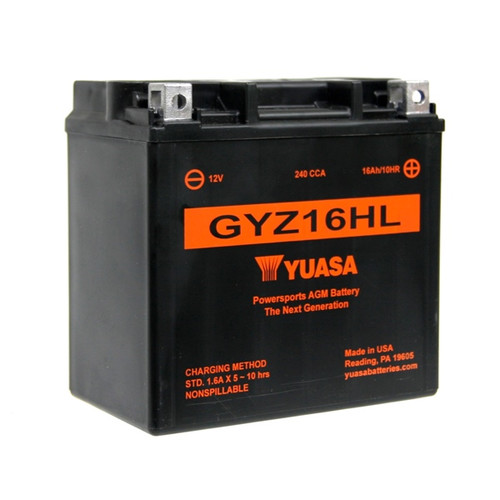 Yuasa Battery Maintenance Free AGM High Performance GYZ16HL - 010000