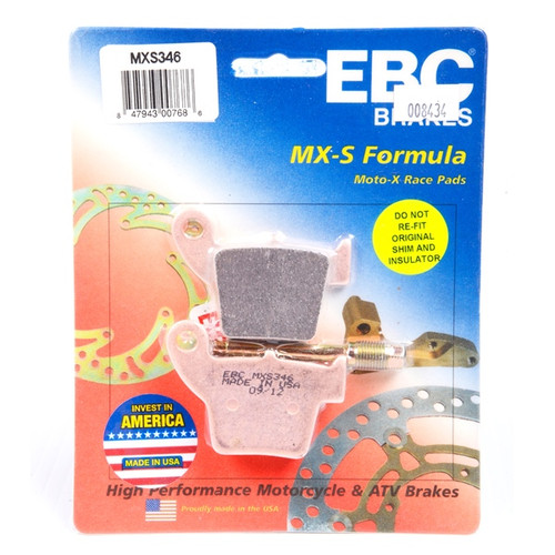 EBC  "MXS" Moto-X Race Brake Pad Sintered metal - Rear Right, Rear left - 008434