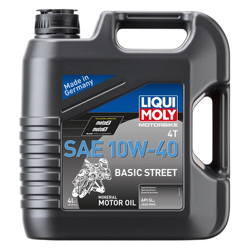 Liqui Moly Oil 4T Mineral Basic Street 10W40 - 4 L  - 153228