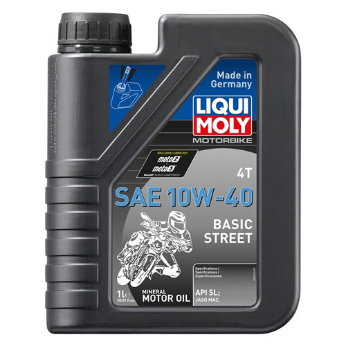 Liqui Moly Oil 4T Mineral Basic Street 10W40 - 1 L  - 153238