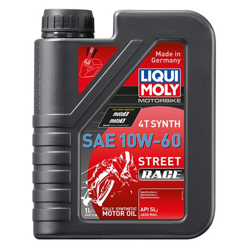 Liqui Moly Oil 4T Synthetic Street Race 10W60 - 1 L  - 153247