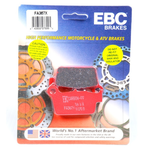 EBC  “X” Series Moto-X Sport & Enduro Brake Pad Organic - Rear Right, Rear left - 008477