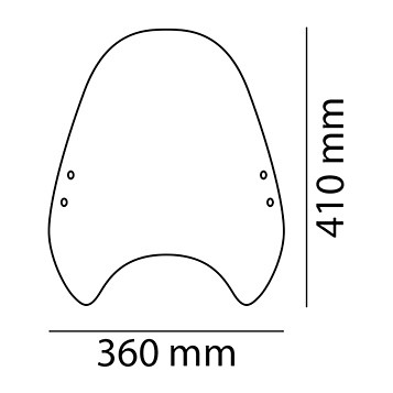 Puig Custom II Windshield APRILIA, BMW, DUCATI, HARLEY-DAVIDSON, HONDA, HUSQVARNA, HYOSUNG, INDIAN, KAWASAKI, MOTO GUZZI, SUZUKI, TRIUMPH, YAMAHA - 360941