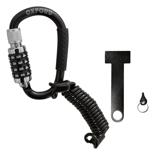 Oxford Products LidLock Combination Carabiner Helmet Lock - 372029