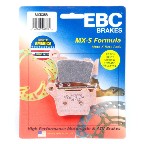 EBC  "MXS" Moto-X Race Brake Pad Sintered metal - Front left, Rear Right, Rear left - 008580