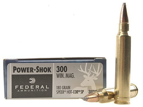 Federal 300 Win Mag Power-Shok, 180 Gr Hot-Cor SP, 20 Rnds