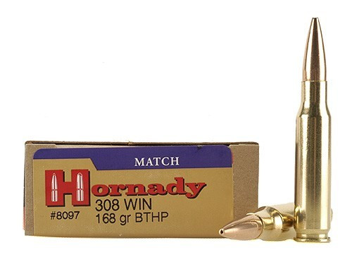 Hornady 308 Win Custom Match BTHP 168gr, Box of 20