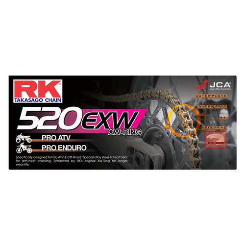 RK EXCEL Chain - 520EXW MX Chain - 004363