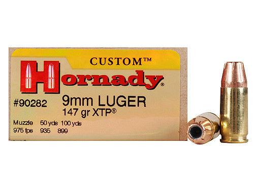 Hornady Custom 9mm 147gr XTP JHP Box of 25