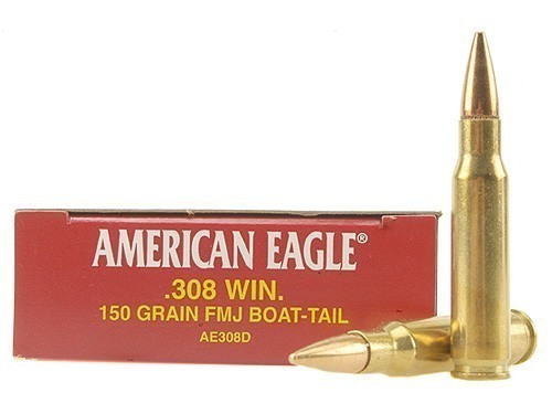 American Eagle 308 Win 150gr FMJ Box of 20