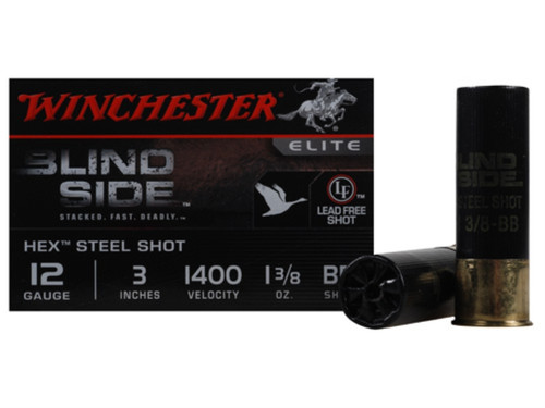Winchester Blind Side 12ga 3" 1-3/8 oz BB Steel, Box of 25