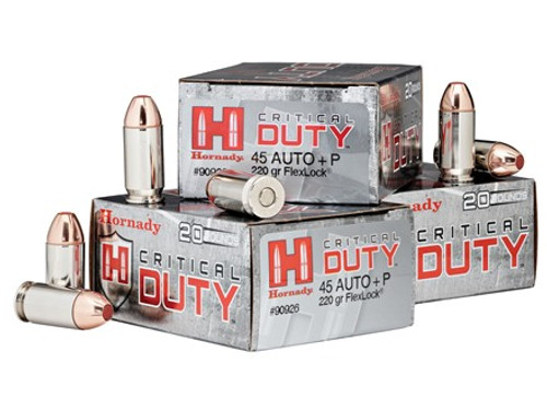 Hornady Critical Duty 45 ACP +P 220 Grain FlexLock Box of 20