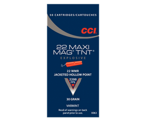 CCI 22 WMR Maxi-Mag TNT 30gr JHP, Box of 50