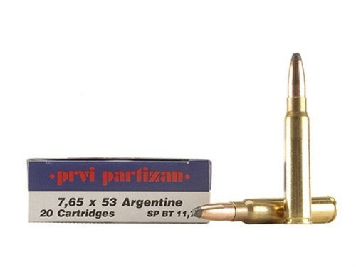Prvi Partizan 7.65mm Argentine Mauser, 180gr SP, Box of 20