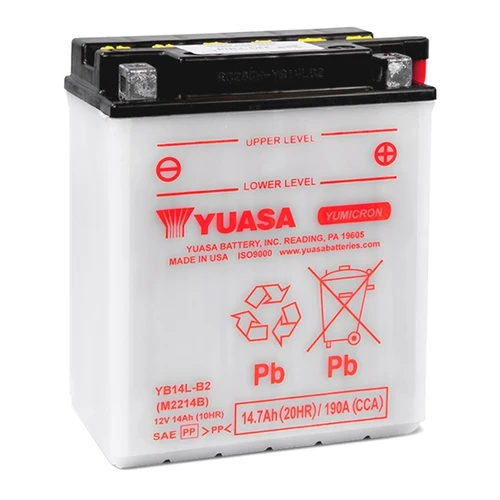 Yuasa High Performance Conventional (AGM) Batteries YB14L-B2 - 038026