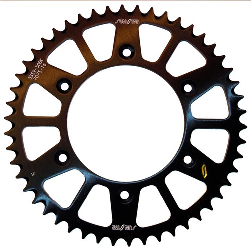 Sunstar Aluminum Rear Sprocket 520 - Fits Honda - Rear - 460757