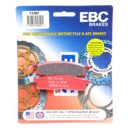 EBC  “X” Series Moto-X Sport & Enduro Brake Pad Carbon graphite - Front - 007281