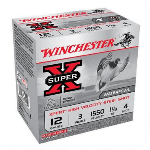 Winchester Xpert 12 ga 3" #4 Steel, 1 1/8 oz, Box of 25