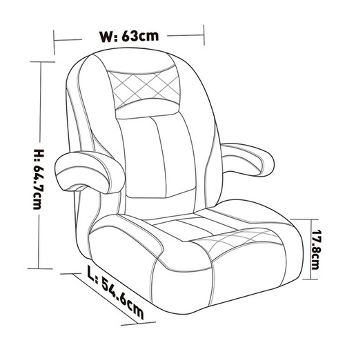 Kimpex Captain Boat Seat Low-back captain seat - 778044