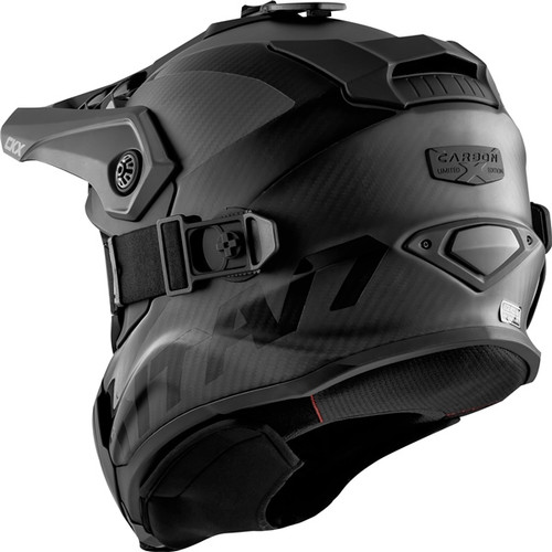 CKX Titan Original Carbon Electric Combo Helmet – Trail and Backcountry Solid - 210° Goggle Included - XS - 512601