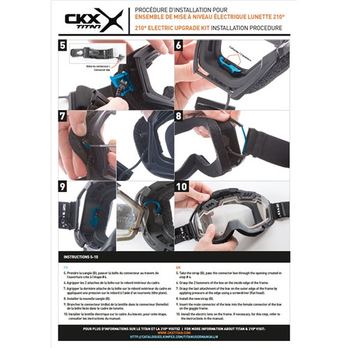 CKX Electric 210° Goggles Lens with Adjustable Ventilation & Accessories - 120099