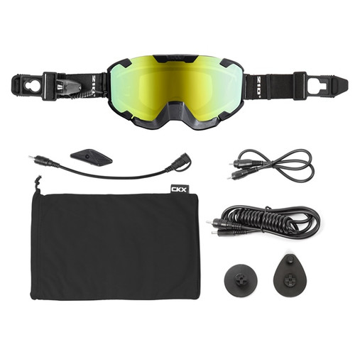 CKX Insulated Electric 210° Goggles for Trail Matte Black - 120351