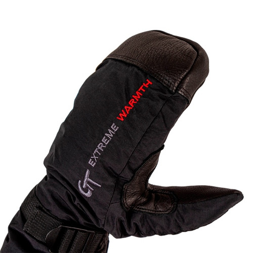 Green Trail Deer Leather Mittens Unisex - XL - 149105