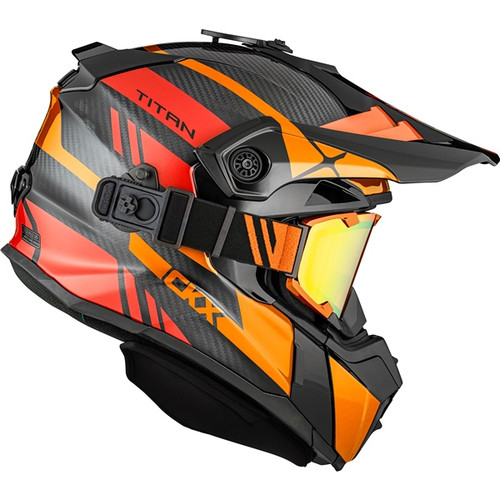 CKX Titan Original Carbon Helmet - Trail and Backcountry Trak - 210° Goggle Included - XL - 516135