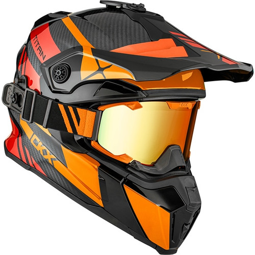 CKX Titan Original Carbon Helmet - Trail and Backcountry Trak - 210° Goggle Included - XL - 516135